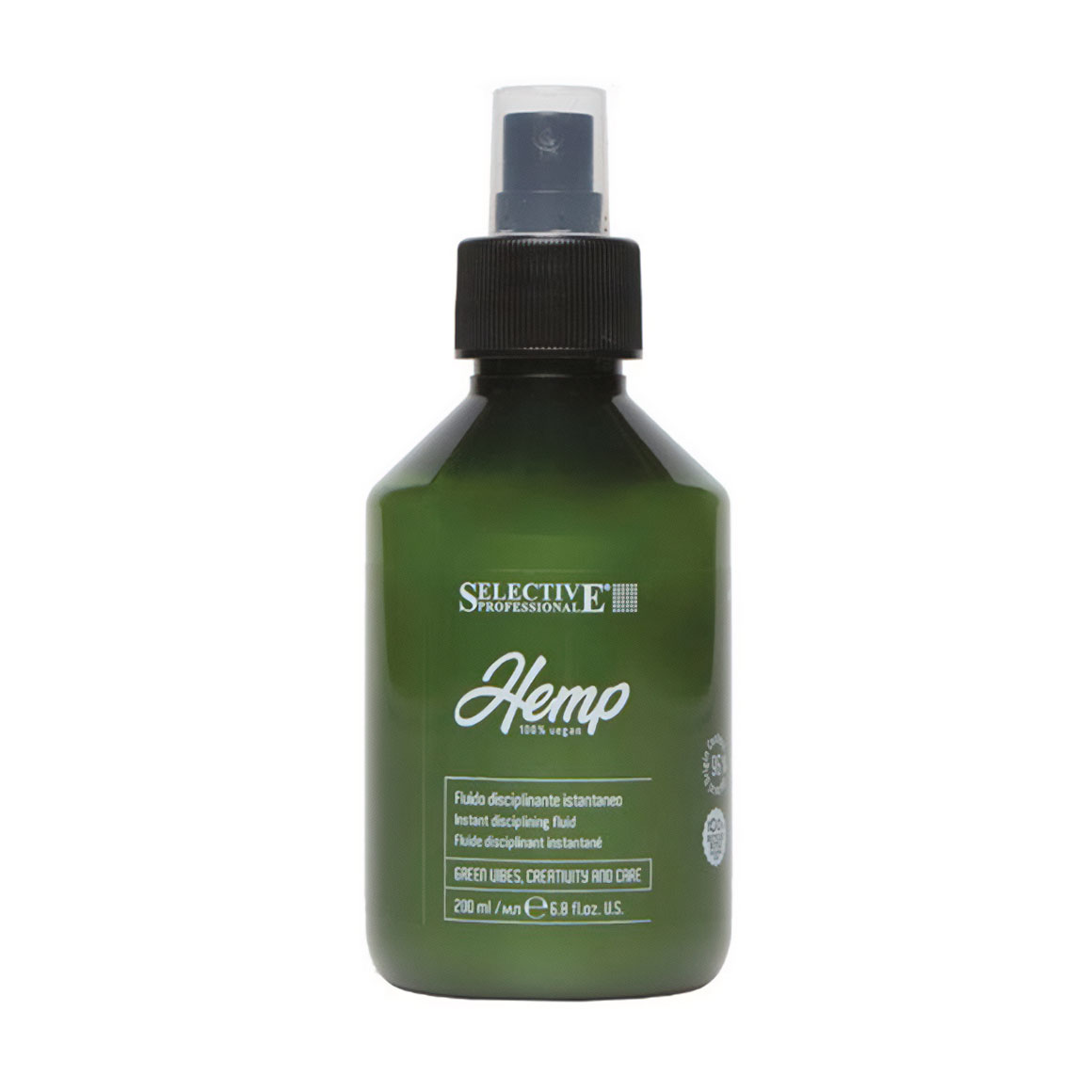 Зволожувальний дисциплінувальний флюїд для волосся Selective Professional Hemp Instant Disciplining Fluid з миттєвим ефектом, 200 мл